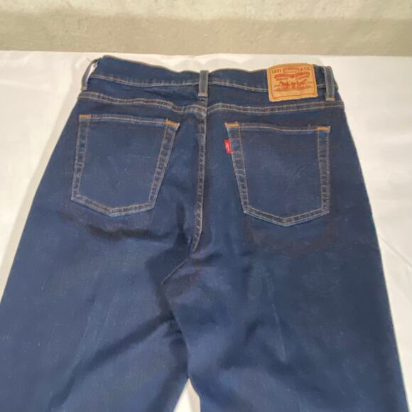Levi’s 512 Perfectly Slimming Womens Jeans Bootcut Stretch Size 12M Dark Wash - Picture 4 of 14
